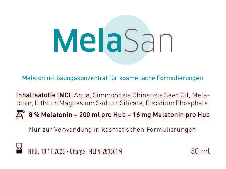 Melasan – Melatonin-Konzentrat zur Creme-Herstellung - 50ml Testgröße