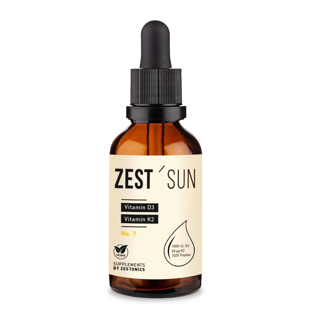 Vitamin D3 / K2 (1020 Tropfen) Vegan (1000 I.E.)