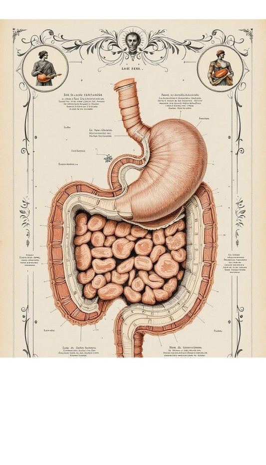 Układ pokarmowy – dawna ilustracja
