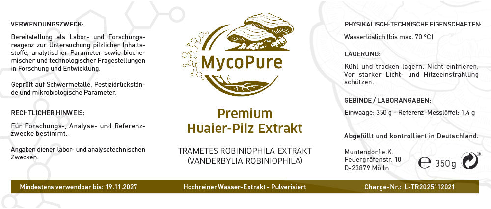 Huaier - Trametes robiniophila Murr. Extraktpulver – 350 g
