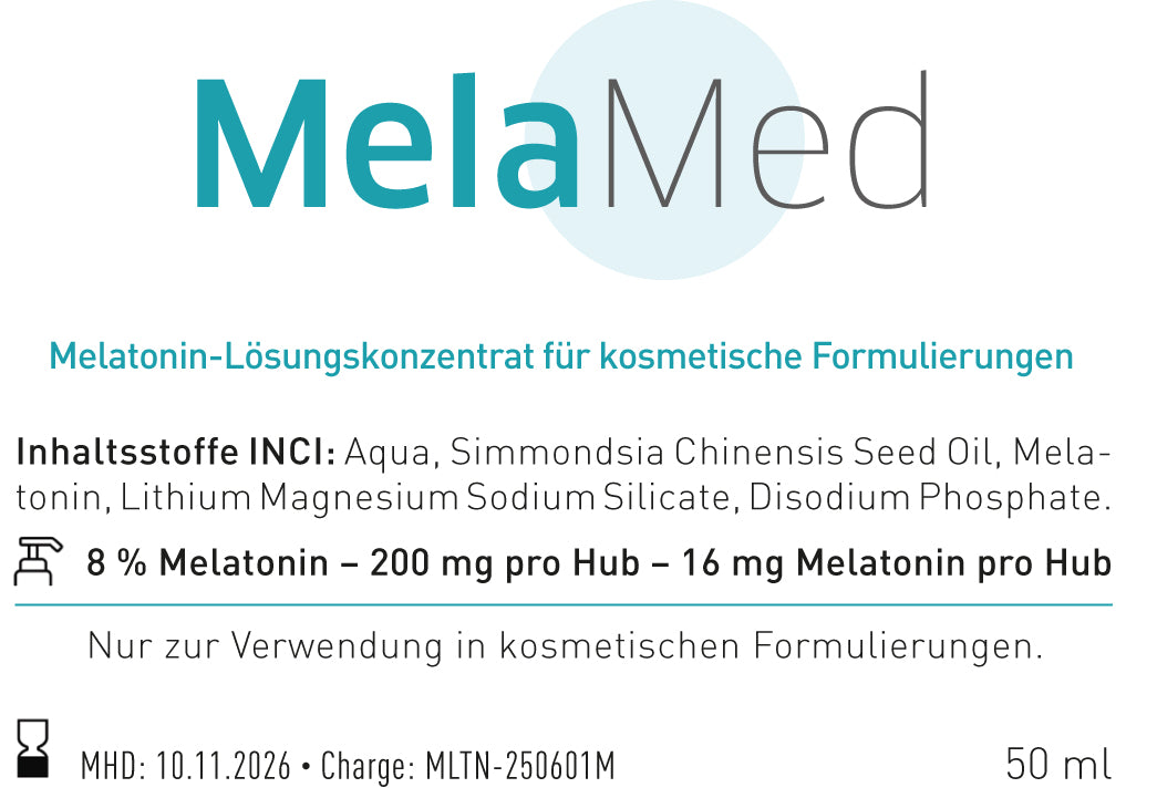 MelaMed – koncentrat melatoniny 8% do produkcji kremów – opakowanie próbne 50 ml