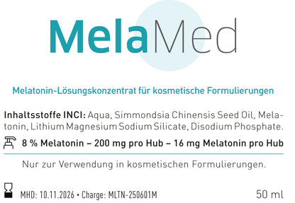 MelaMed – koncentrat melatoniny 8% do produkcji kremów – opakowanie próbne 50 ml