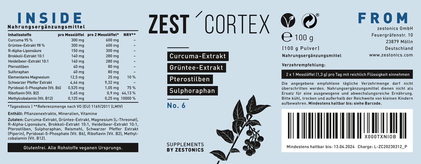 ZEST CORTEX - Futter fürs Gehirn